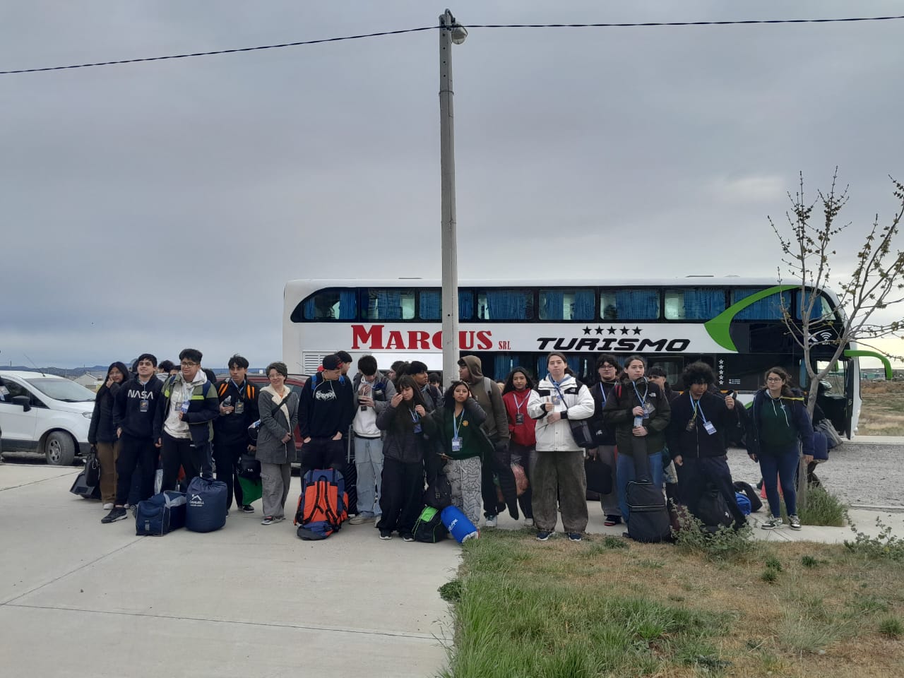 Foto tomada del Primer colectivo en llegar